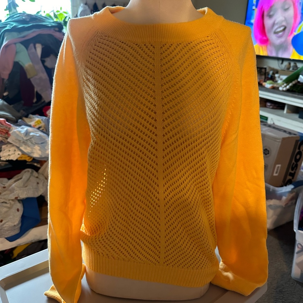 Minnie Rose Open Knit Sweater
